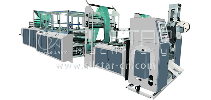 Swing roller C fold bag making machine